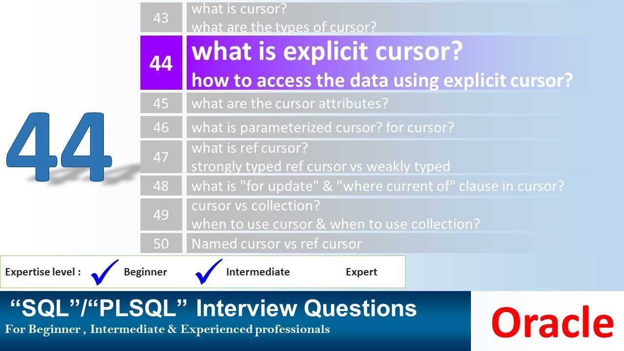 Вопрос на собеседовании по Oracle PL SQL: Что такое явный курсор?