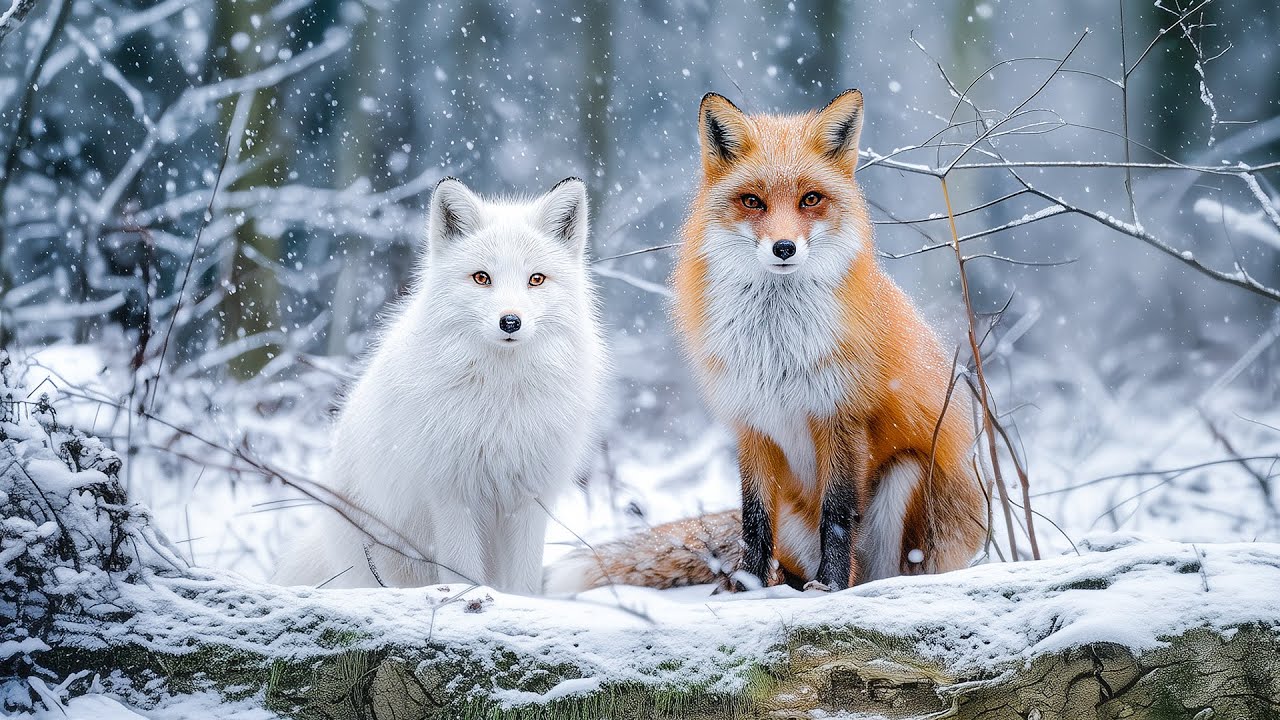 Winter Wonderland ❄️ Wild Nature Scenery with Piano Music for Deep Sleep, Stress Relief & Healing 🎶