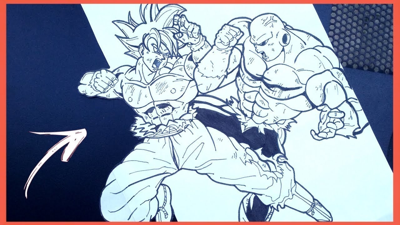 CÓMO DIBUJAR EL INSTINTO GOKU SUPERIOR VS JIREN _TORNEO