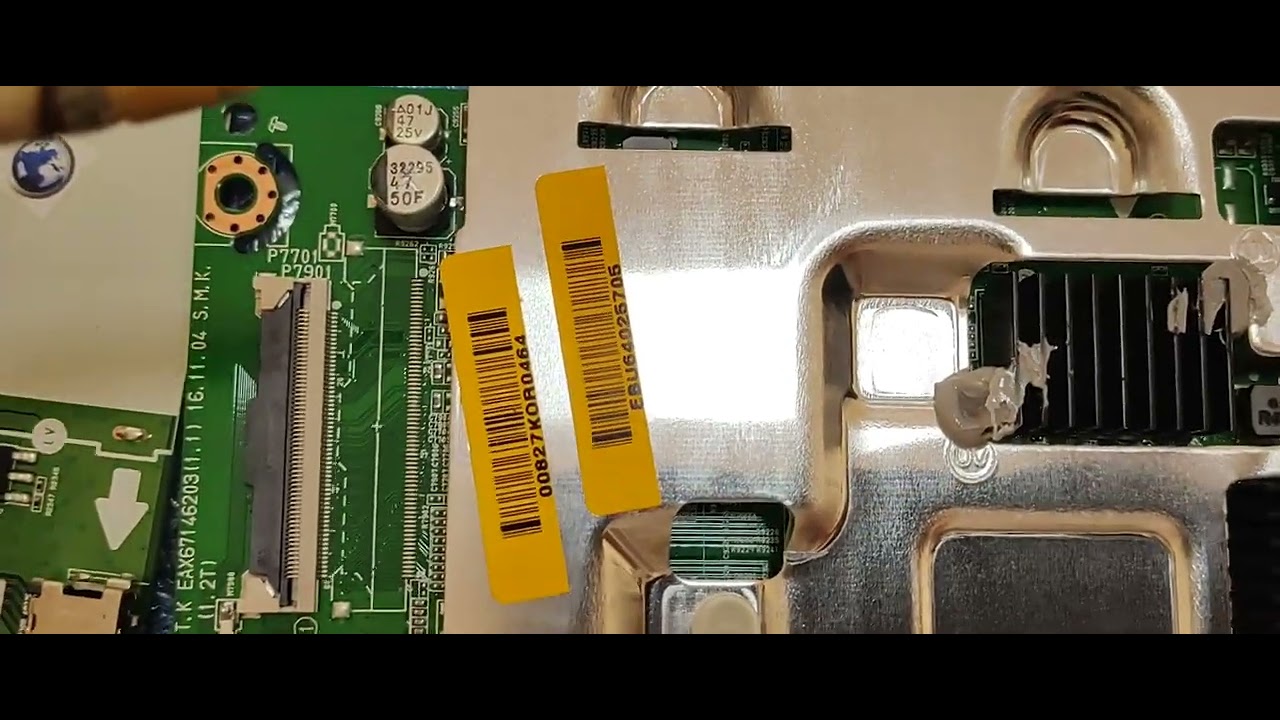 LG sem imagem - backlight aceso - ponto de teste VGH VGL