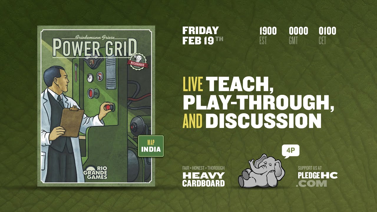 Power Grid - India- 4p Teaching, Play-through, & Round table by Heavy Cardboard