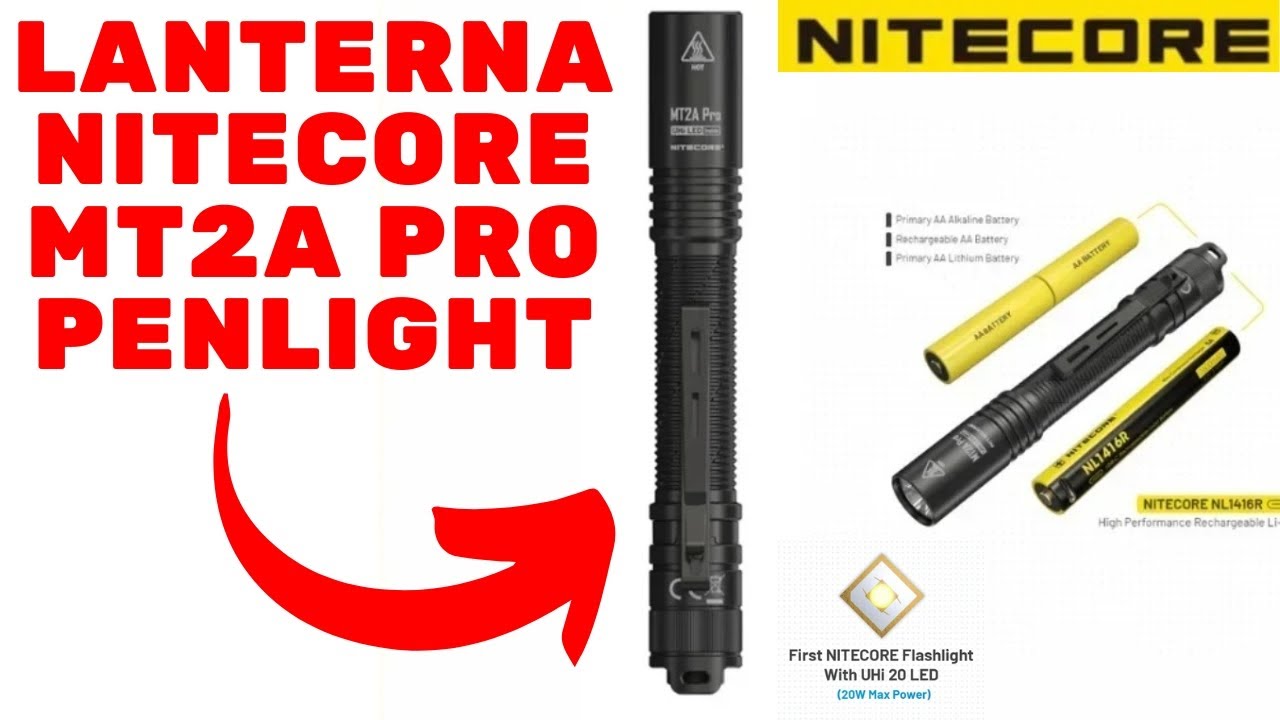 Lanterna Nitecore MT2A Pro 1000 Lumens Lanterna Penlight Para EDC
