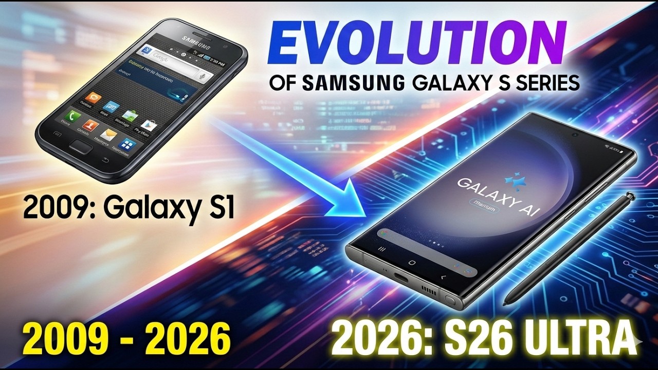 Evolution of Samsung Galaxy s S1 to S26 Ultra  2009 to 2026