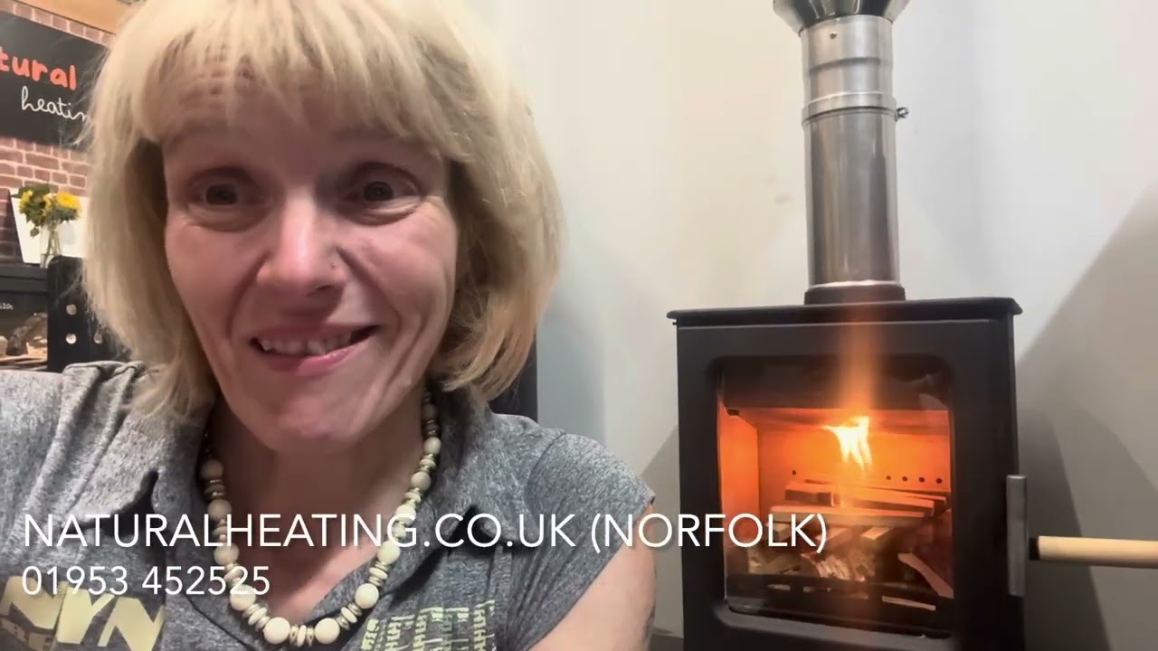 Mendip Ashcott - 5kw WoodBurning Stove  ( VERY Clever Door Handle !) Natural Heating