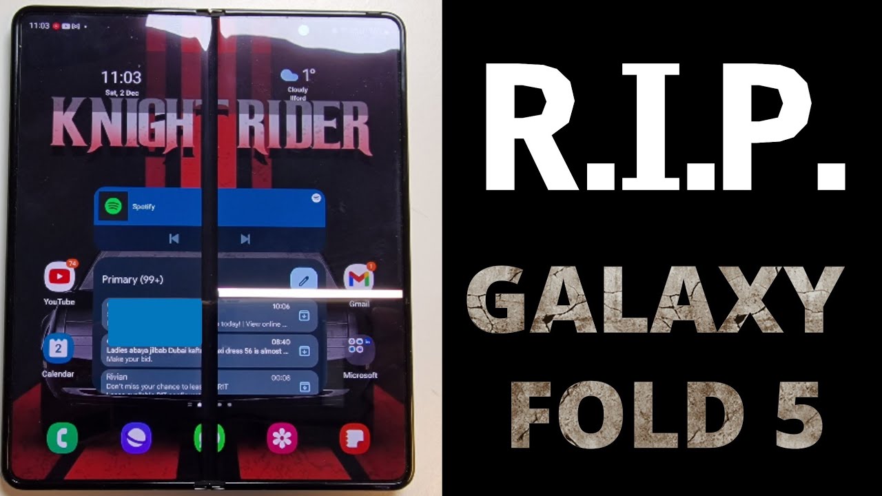 Треснувший экран Galaxy Z Fold5!