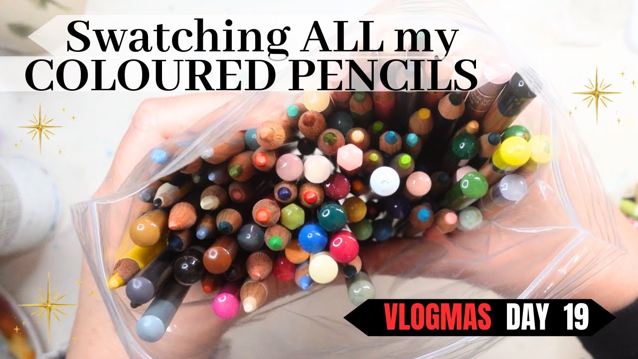 Образцы цветов, нарисованные цветными карандашами — Vlogmas, день 19 (Влог из студии художника) 2025