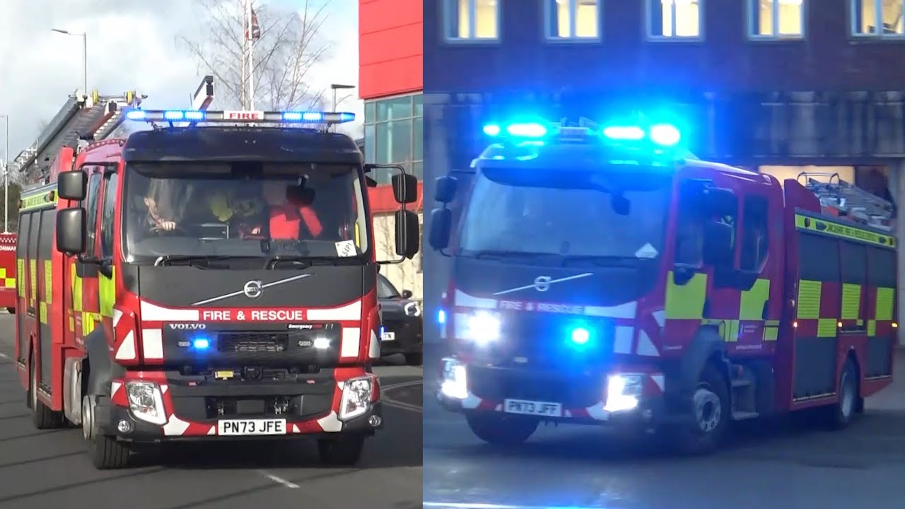 NEW HEAVY RESCUE FIRE ENGINES! Lancashire Fire and Rescue New Pumps Responding!
