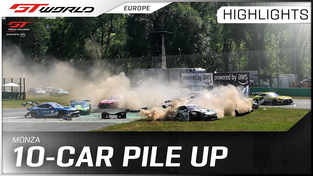 Turn 1 drama | Monza | GT World Challenge Europe powered by AWS