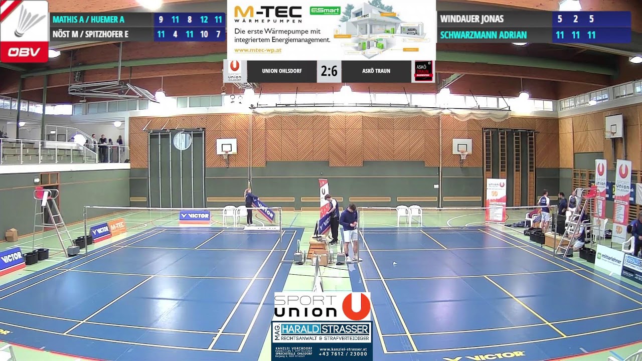 Badminton 1. Bundesliga Union Ohlsdorf vs. ASKÖ Traun