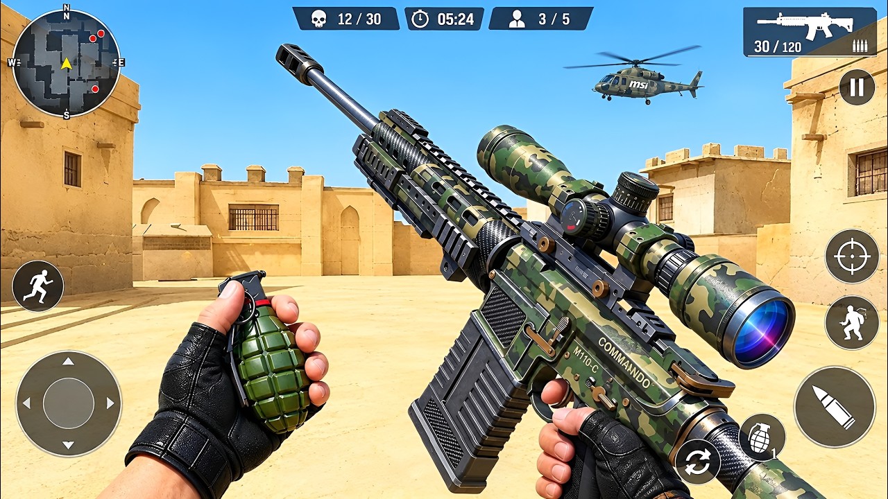Commando Action Gun Strike Ops &mdash; шутер от первого лица (FPS) &mdash; Геймплей для Android