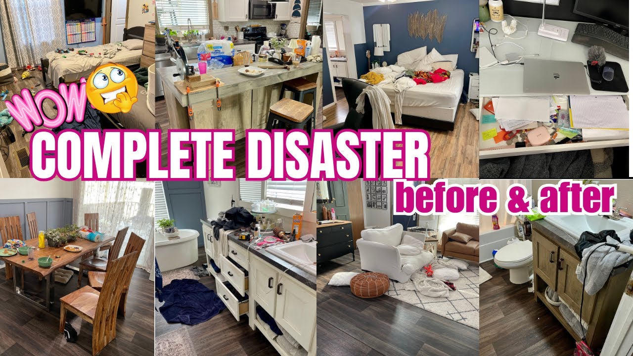 *NEW* WHOLE HOUSE | COMPLETE DISASTER | CLEAN WITH ME | BEFORE AND AFTER + ORGANIZING 2.0