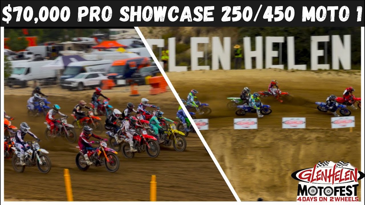 Staggered Start Racing for $70,000?! Glen Helen Pro Showcase 250/450 Moto 1 at the SAME TIME