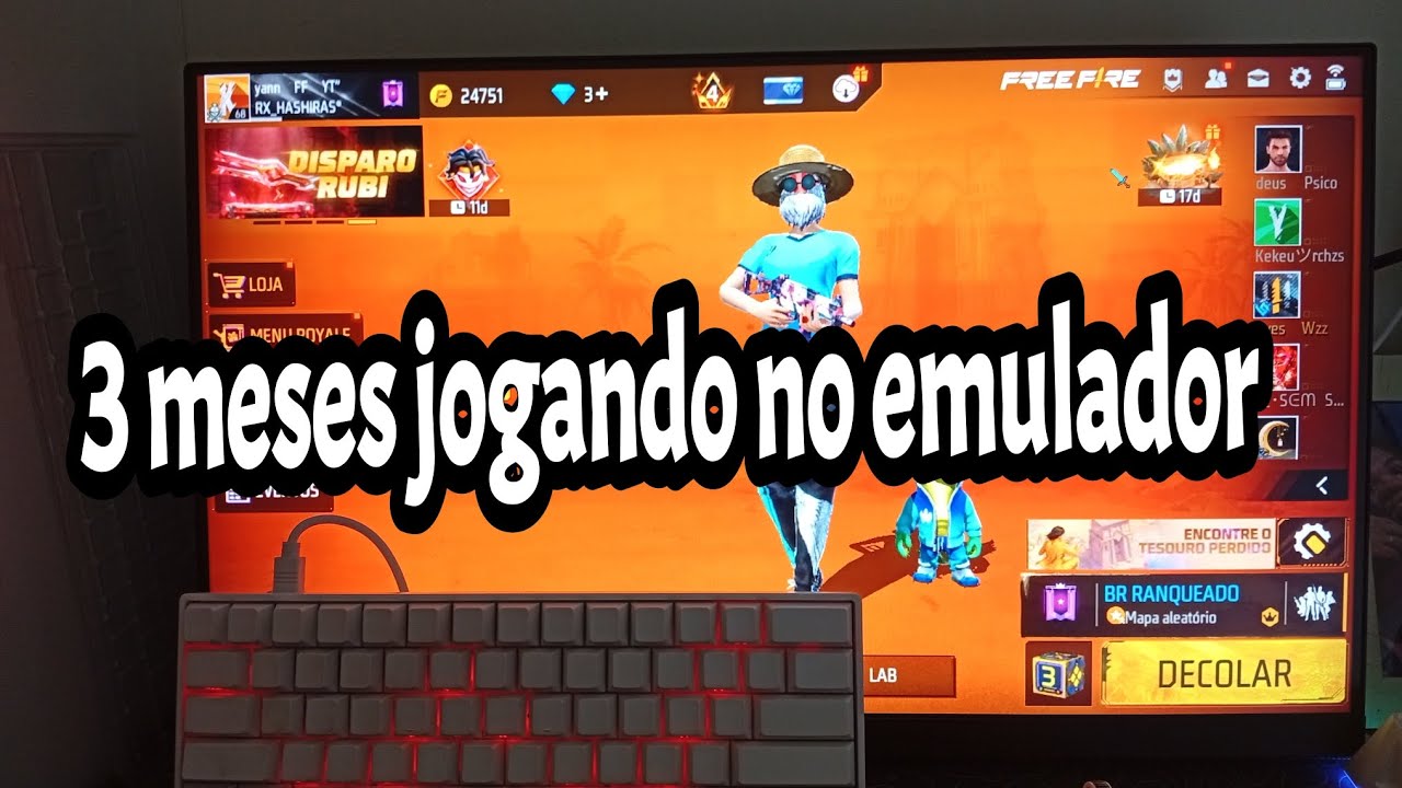 EVOLUÍ ASSIM em 3 meses no EMULADOR! (Free Fire)😳🎯👾