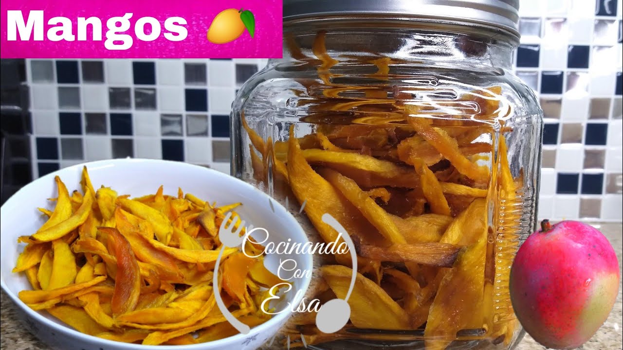 **MANGOS** 🥭 deshidratados en **HORNO** para postres o snack
