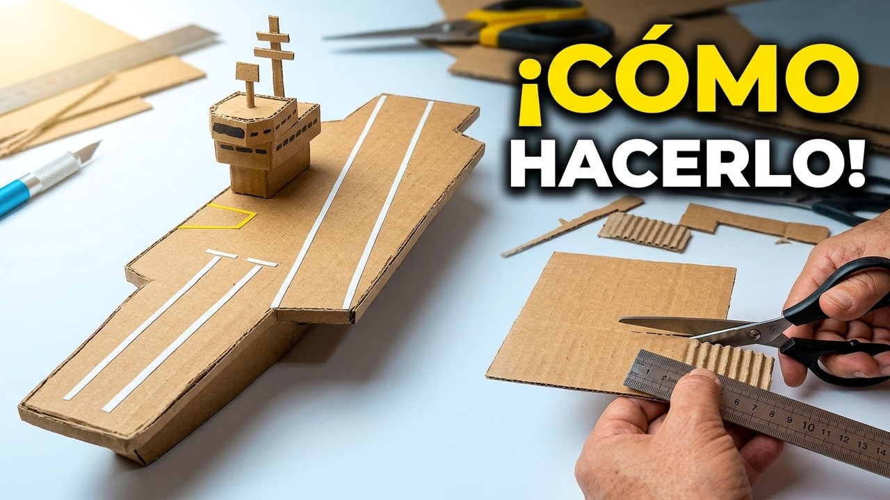 Como hacer un PORTAAVIONES de CARTON