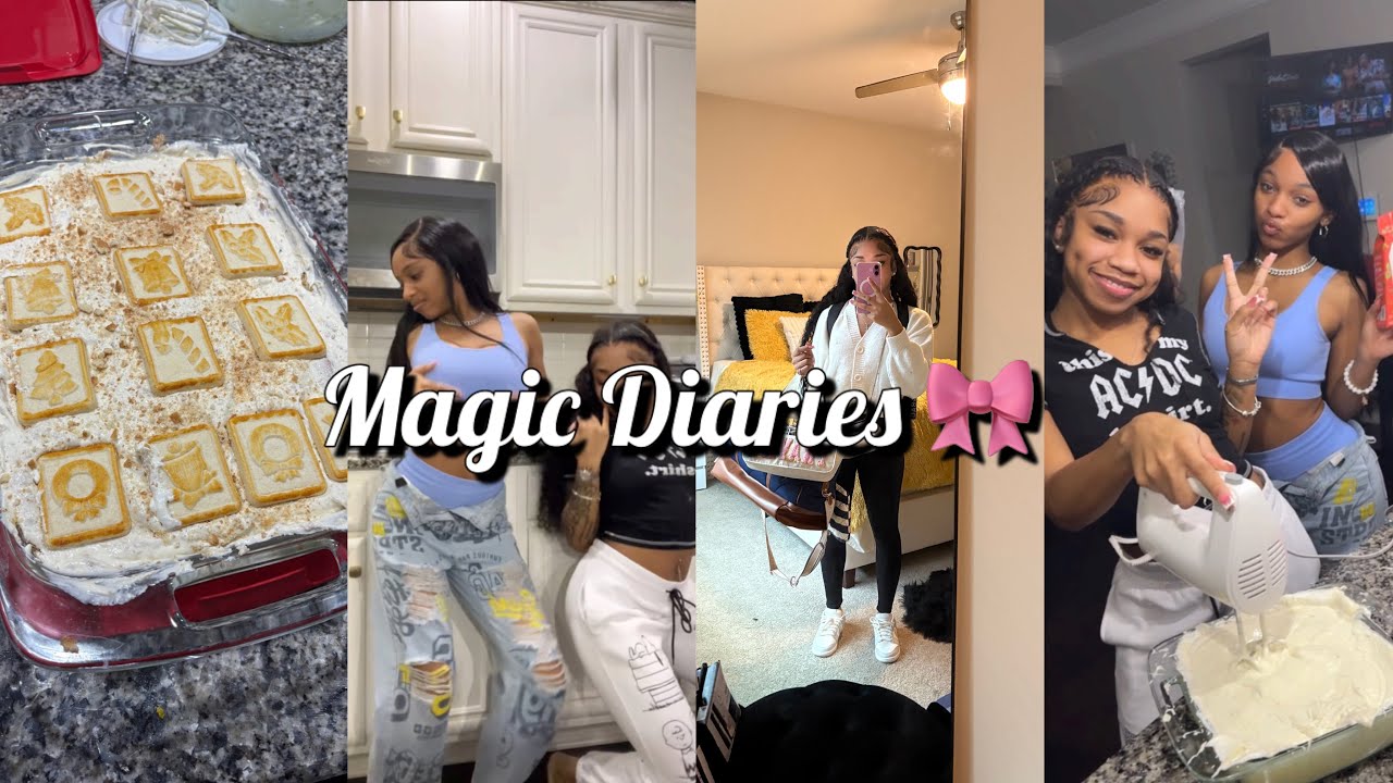 Magic diaries ; visiting family, we made banana pudding , back w Delina after so long ? 😅🩷