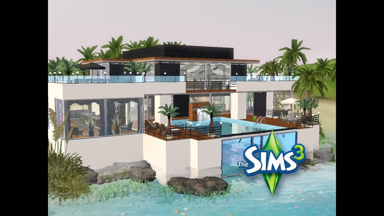 Sims 3 - Haus bauen - Let's build - Modernes Haus im Taucherwinkel