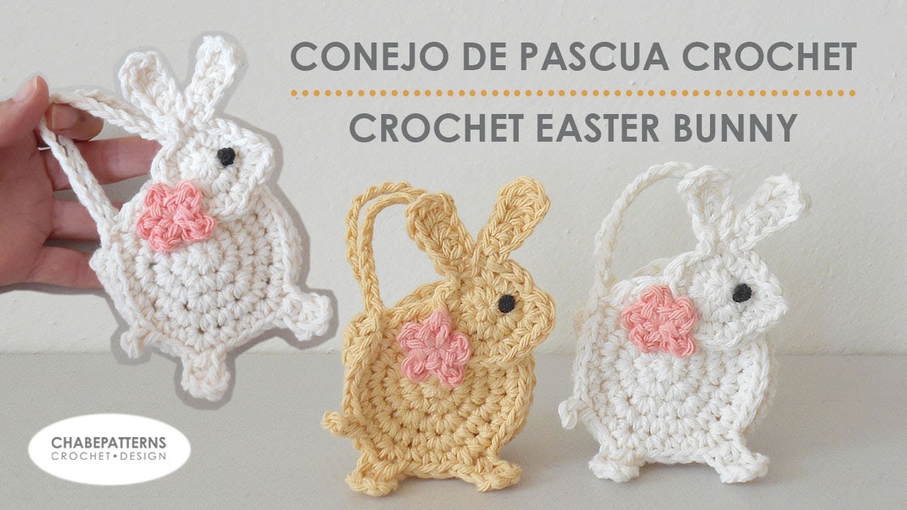 CONEJO DE PASCUA Crochet, tutorial de mini bolso | Crochet EASTER BUNNY, mini treat bag tutorial