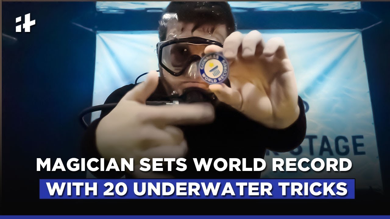 Magician Martin Rees Sets World Record With 20 Underwater Tricks