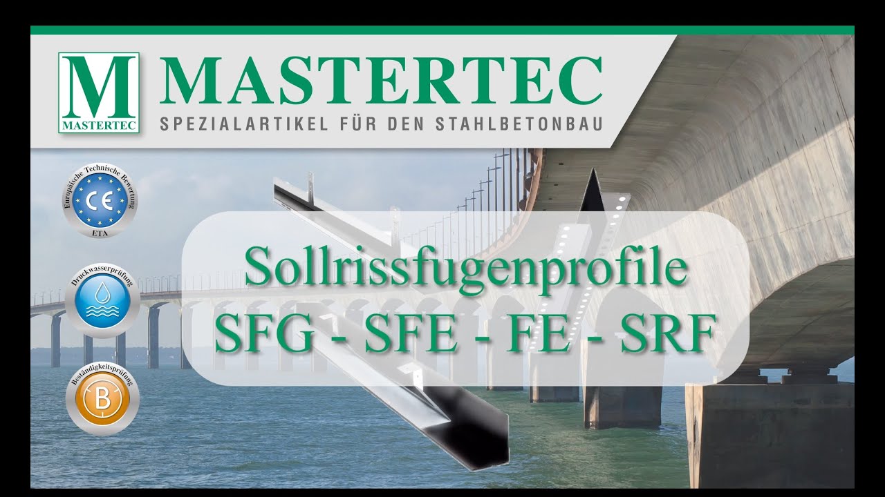 Sollrissfugenprofile (SFG - SFE - FE - SRF)