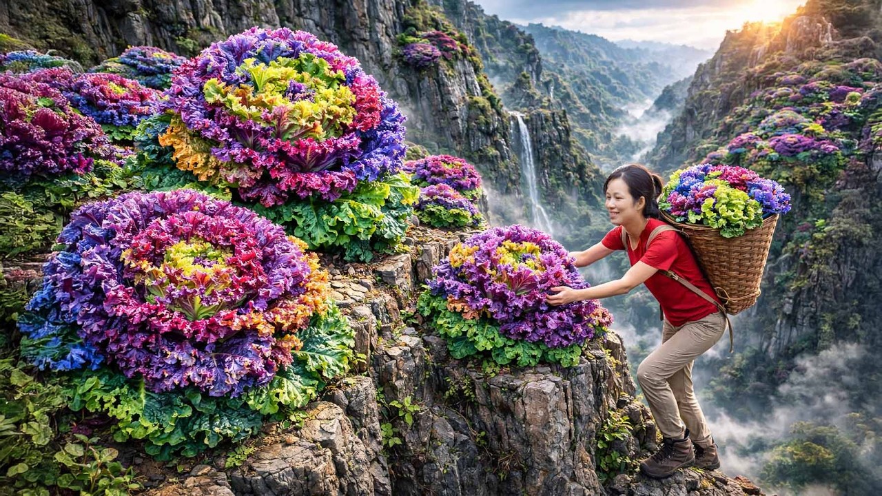 Harvesting 1000+ Mutated Vegetable Plants on the Mountaintop | Sold Out Fast at the Village Market
