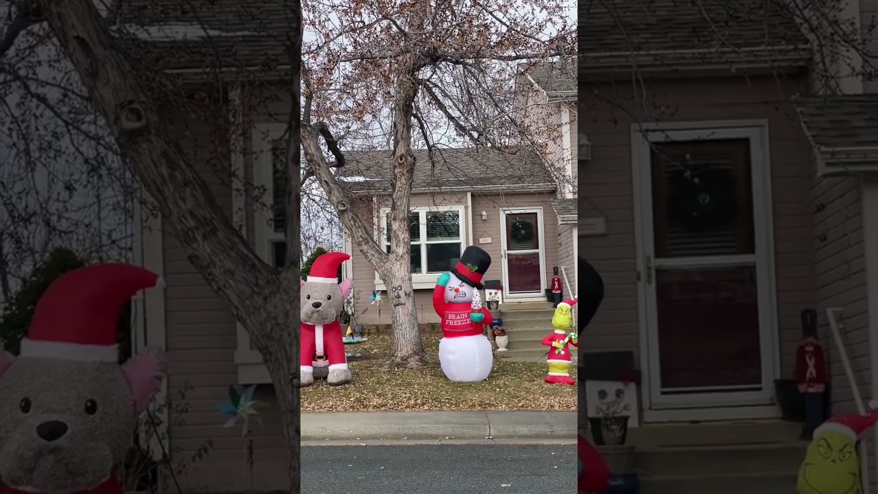 4116: The grumpy inflatable snowman: A comical highlight in holiday d&eacute;cor