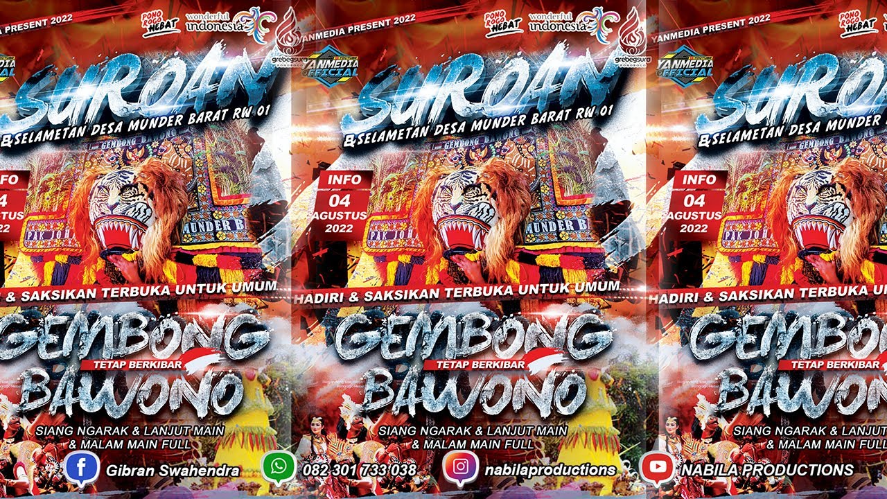 GREBEK SURO REOG GEMBONG BAWONO DAN REOG SE KABUPATEN LUMAJANG Part 1