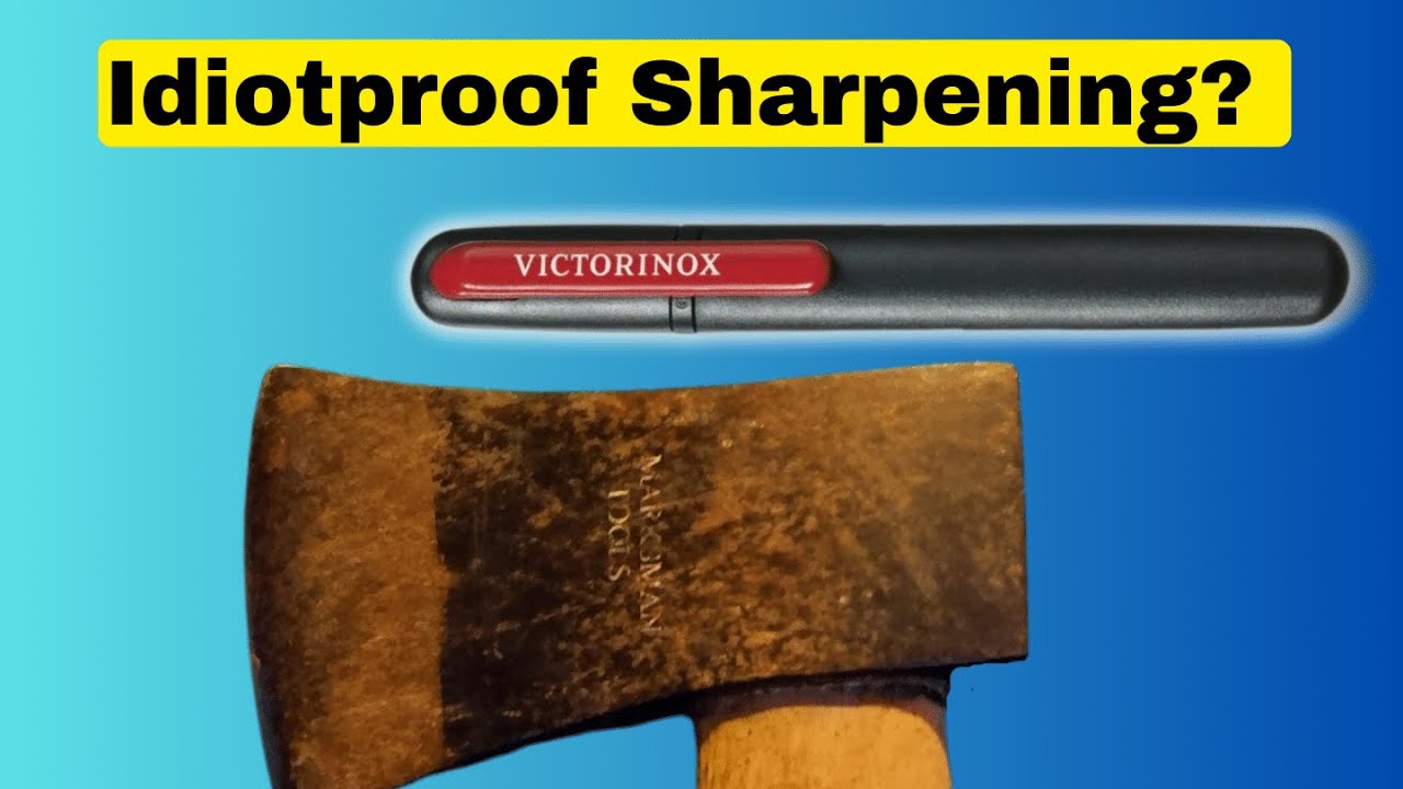Find out if the Victorinox Dual Knife Sharpener can Tackle an Axe? Idiotproof Sharpening? Part 4.