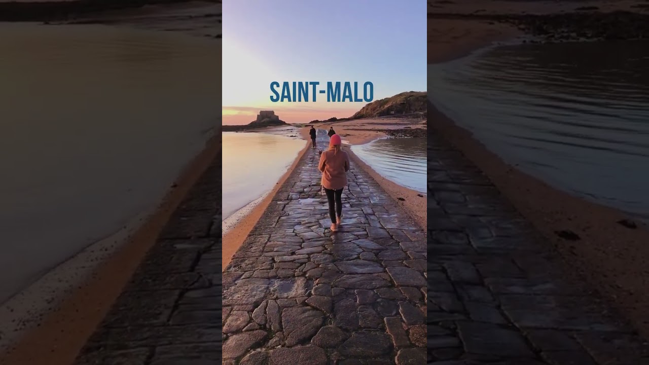 This walkway disappears at high tide and leads to the tomb of a famous romantic French writer ❤️