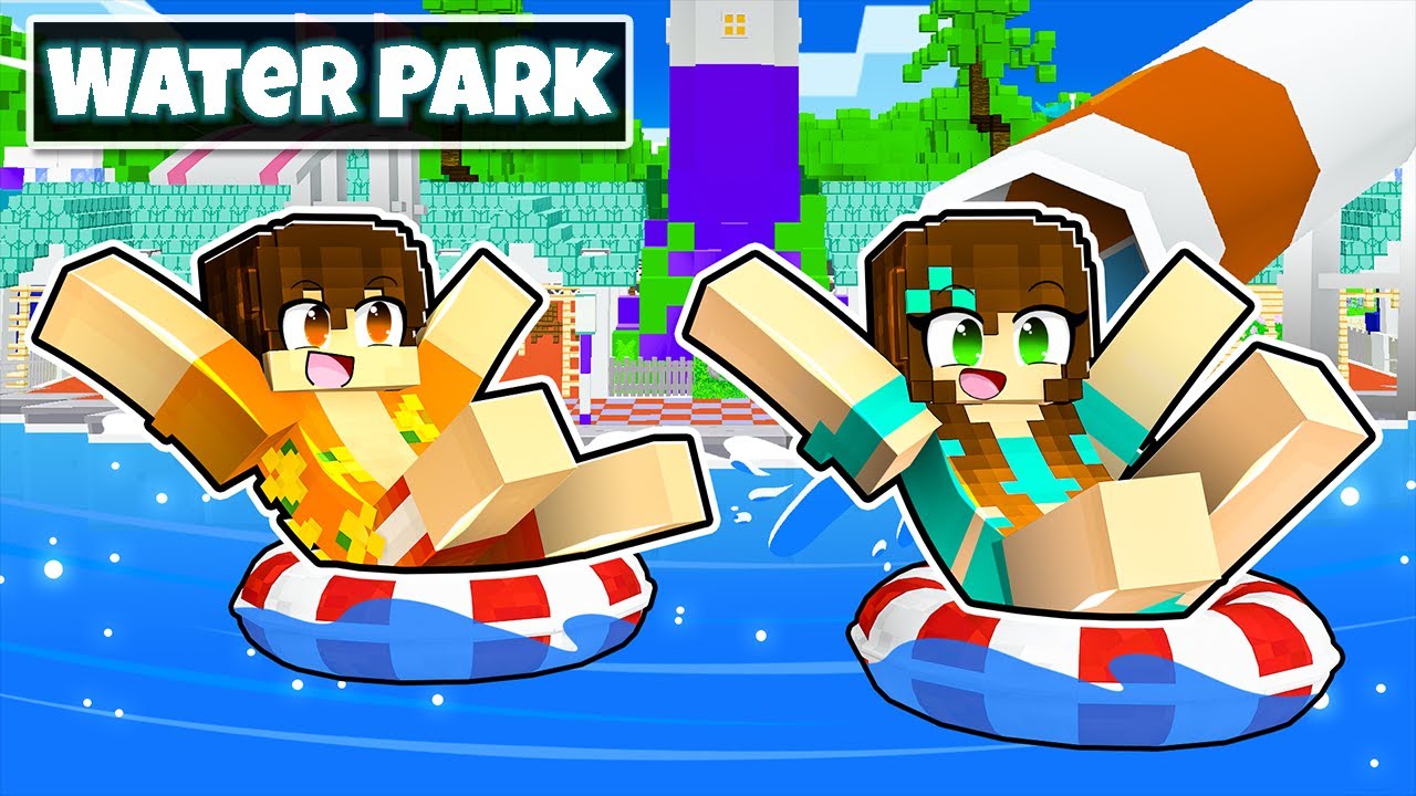 COMPETING for the BEST Water Slide in Minecraft