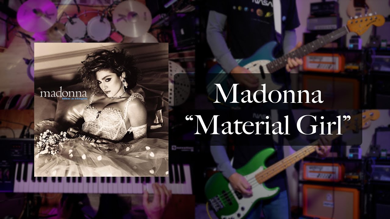 Мадонна - Material Girl [кавер на барабанах, гитаре, басе и клавишных] @madonna