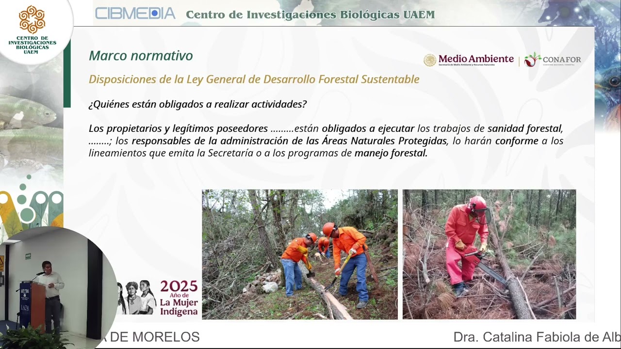 CONFERENCIA: Realidad, fitosanitaria en el bosque de agua en Morelos.