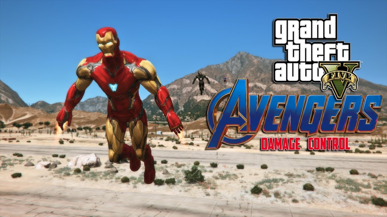 AVENGERS VS THANOS ENDGAME, DAMAGE CONTROL!! (GTA 5 PC MODS)
