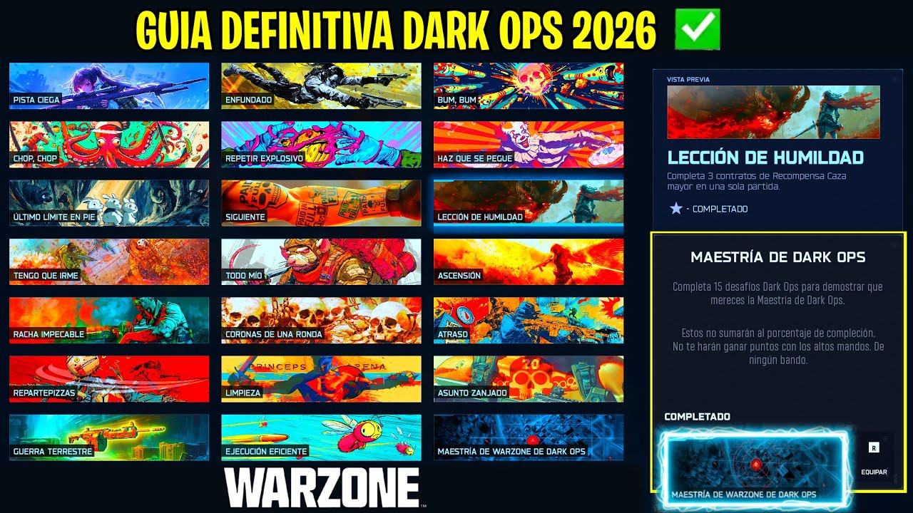 Cómo completar TODOS los Dark Ops en Warzone 2026 | Guía Definitiva