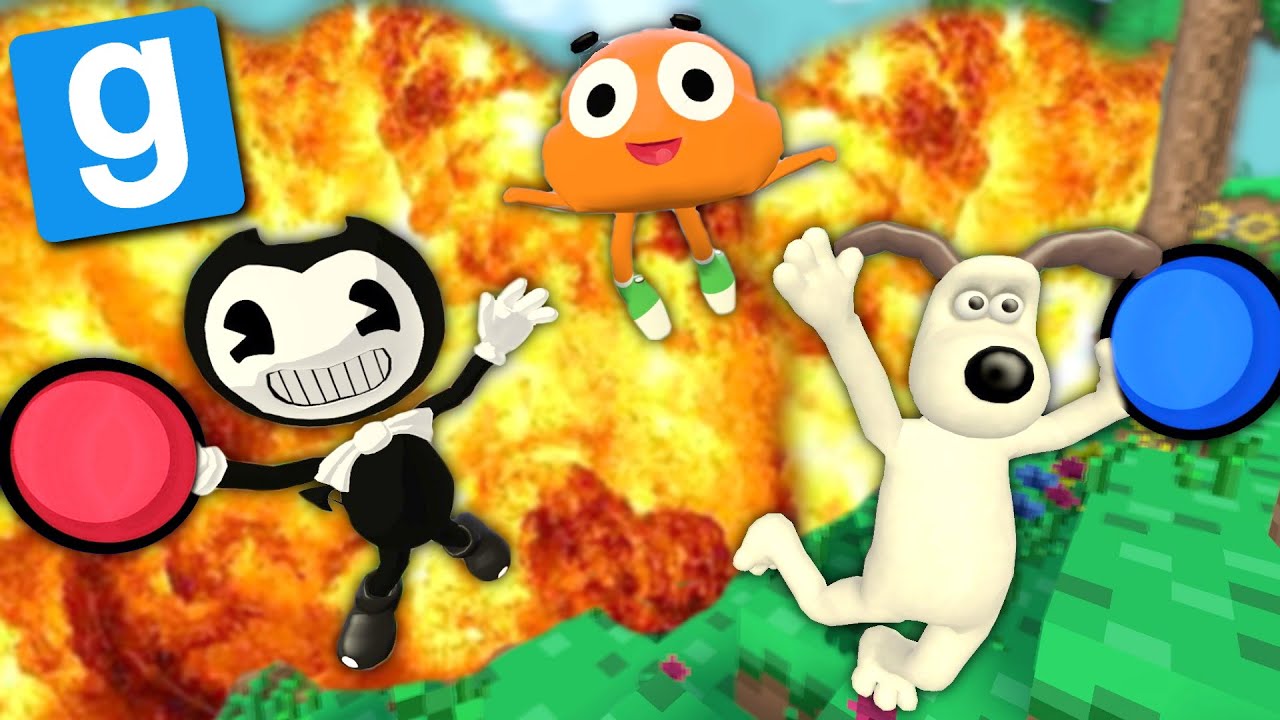 Garry's Mod: Bendy vs. Darwin Watterson en LA PAPA CALIENTE EXPLOSIVA! (Gmod Funny Moments) Lechu