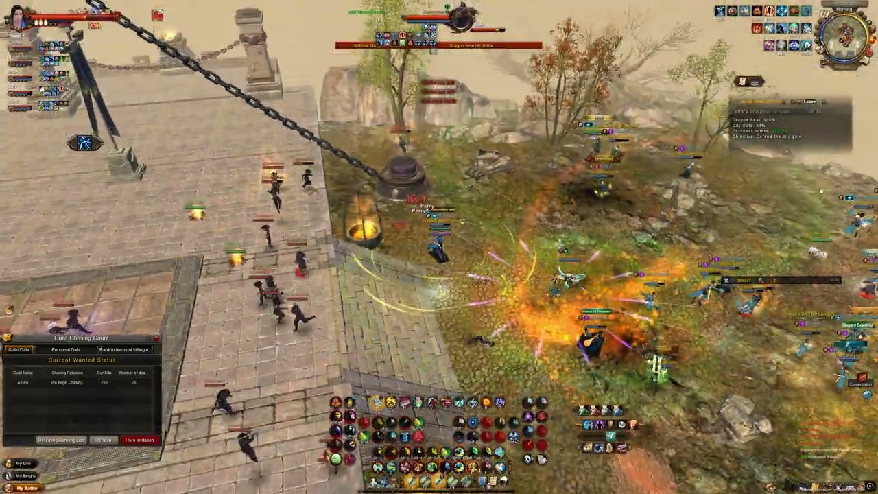 Age of Wushu 九阴真经 | NA~BD: Border Camping - Yakuz4 vs Azure