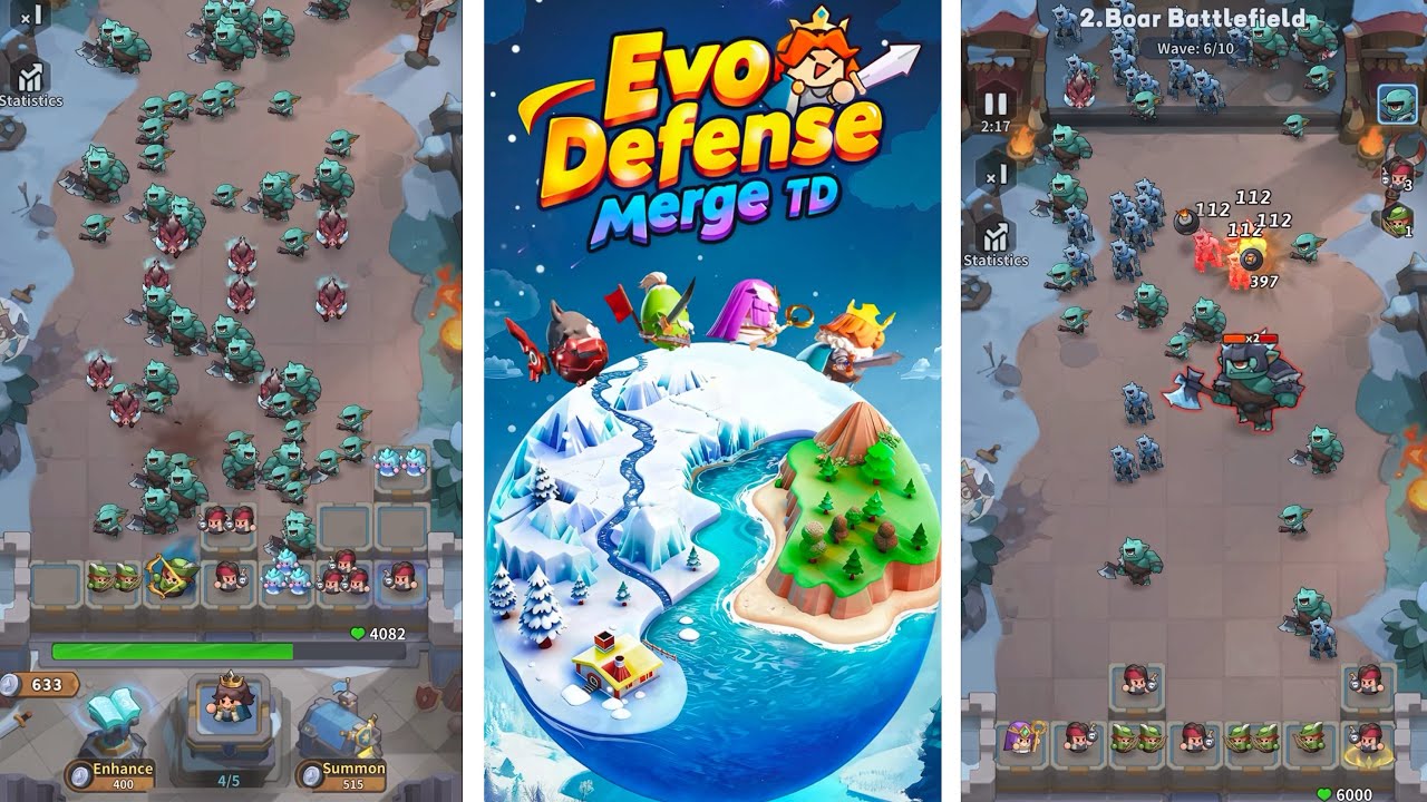 Evo Defense: Merge TD Stages 1 & 2 Gameplay 