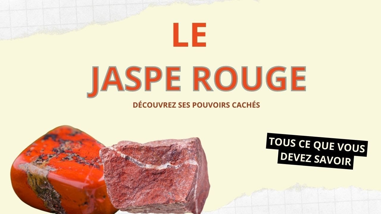 Le jaspe rouge: Le «sang de la Terre mère» et l'une des pierres de chakra racine les plus fortes.