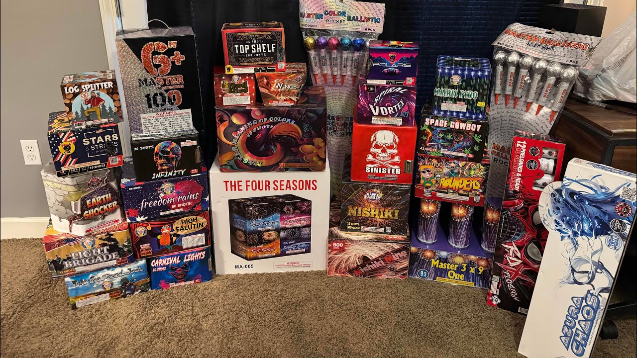 My 2026 New Year’s FIREWORK STASH | MASTER FIREWORKS | BANGERS #fireworks #masterfireworks 