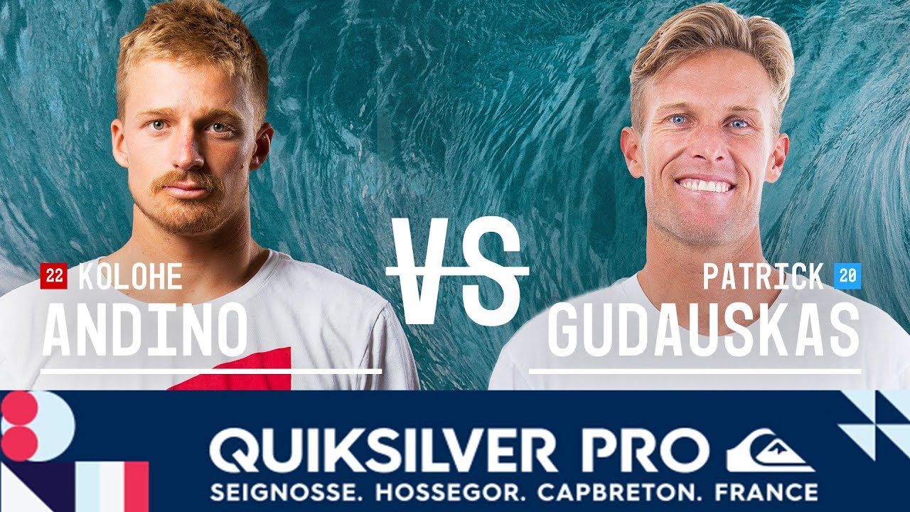 Kolohe Andino vs Patrick Gudauskas -  Round Three, Heat 10 - Quiksilver Pro France