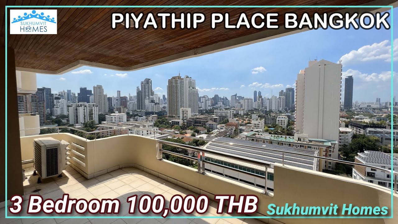 Bangkok 3 Bedroom For Rent Piyathip Place Serviced Apartments 100,000 THB