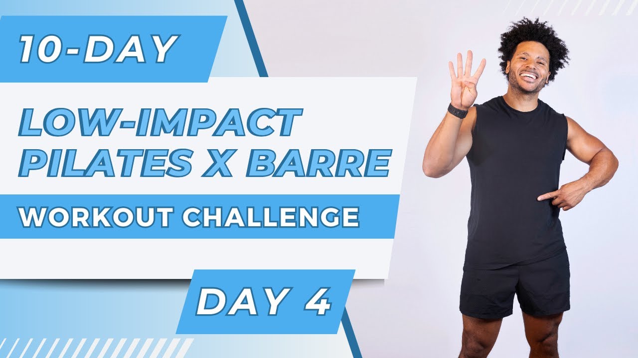 10-Day Low-Impact Pilates x Barre Workout Challenge - Day 4 | Six Pack Abs | At-Home Workout