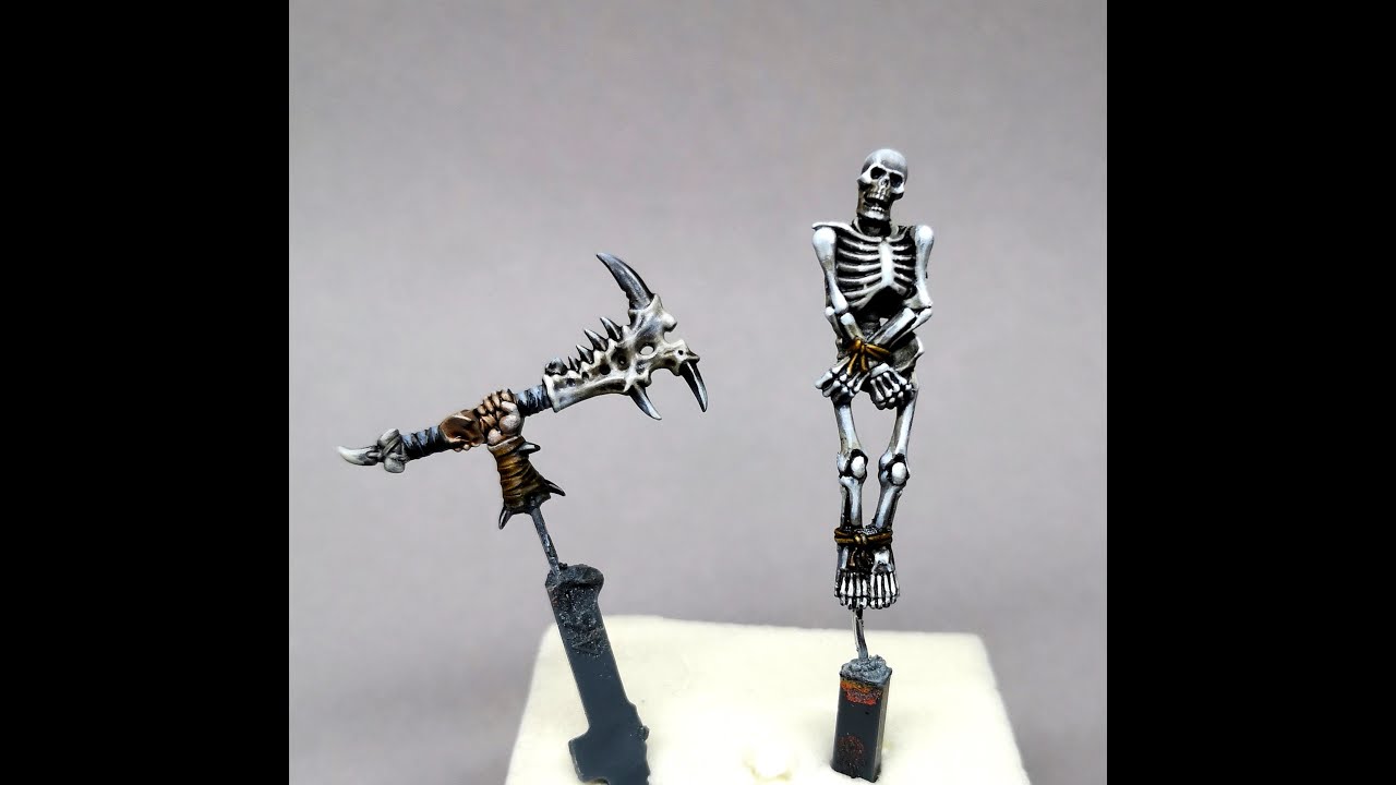 tuto peinture: peindre des ossements ,squelette, armes ect...