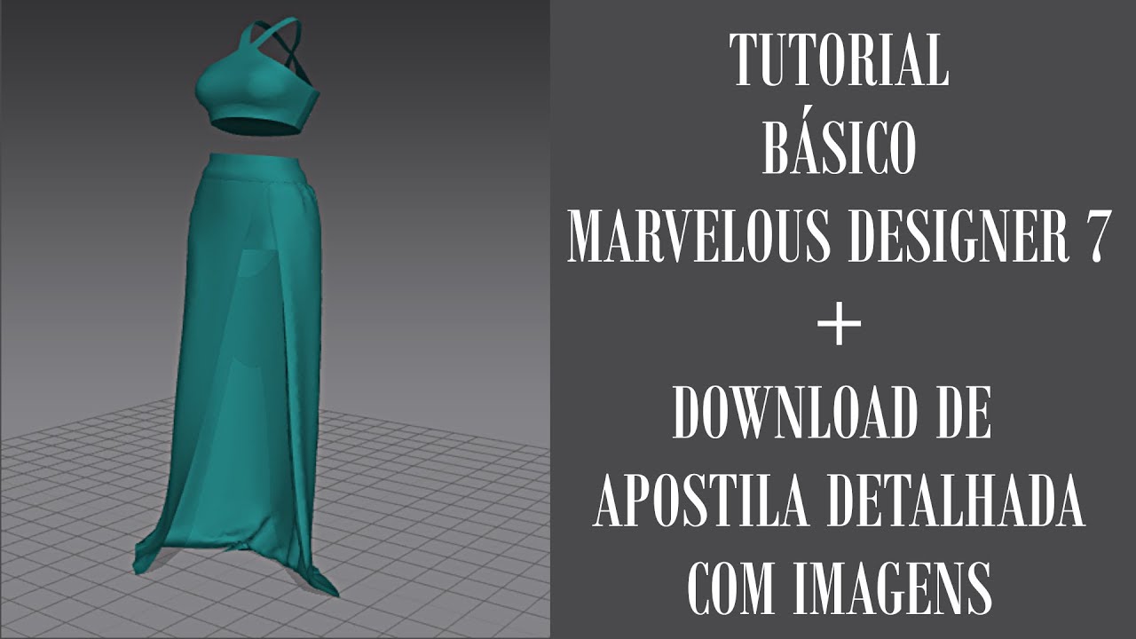 Como Criar roupas para The Sims 4-Tutorial Básico-Marvelous Designer + Apostila