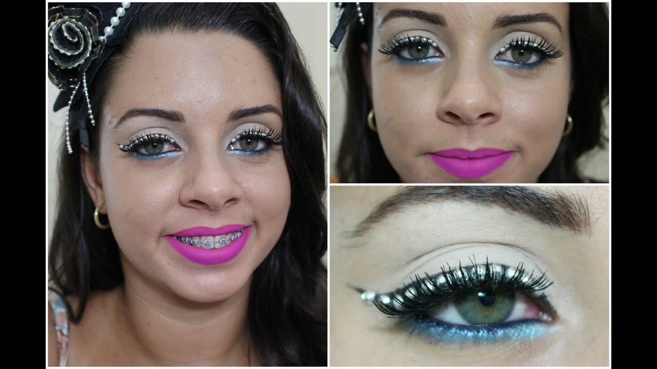 Maquiagem de Carnaval - Delineado com Strass