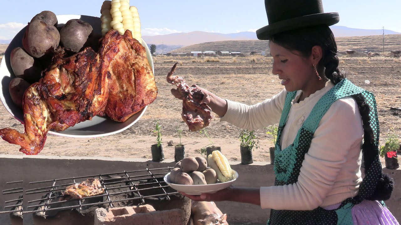 PARRILLADA de POLLO CASERO EN EL CAMPO - CHOLITA JULIA