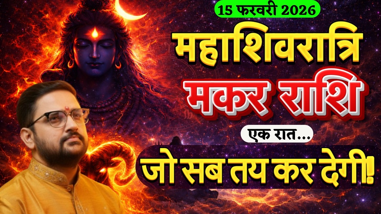 15 फरवरी 2026 महाशिवरात्रि | मकर राशि की किस्मत बदलेगी! | Makar Rashi | Acharya Mukti
