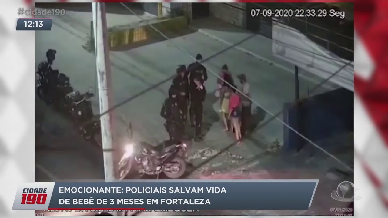 Policiais salvam vida de bebê de 3 meses em Fortaleza