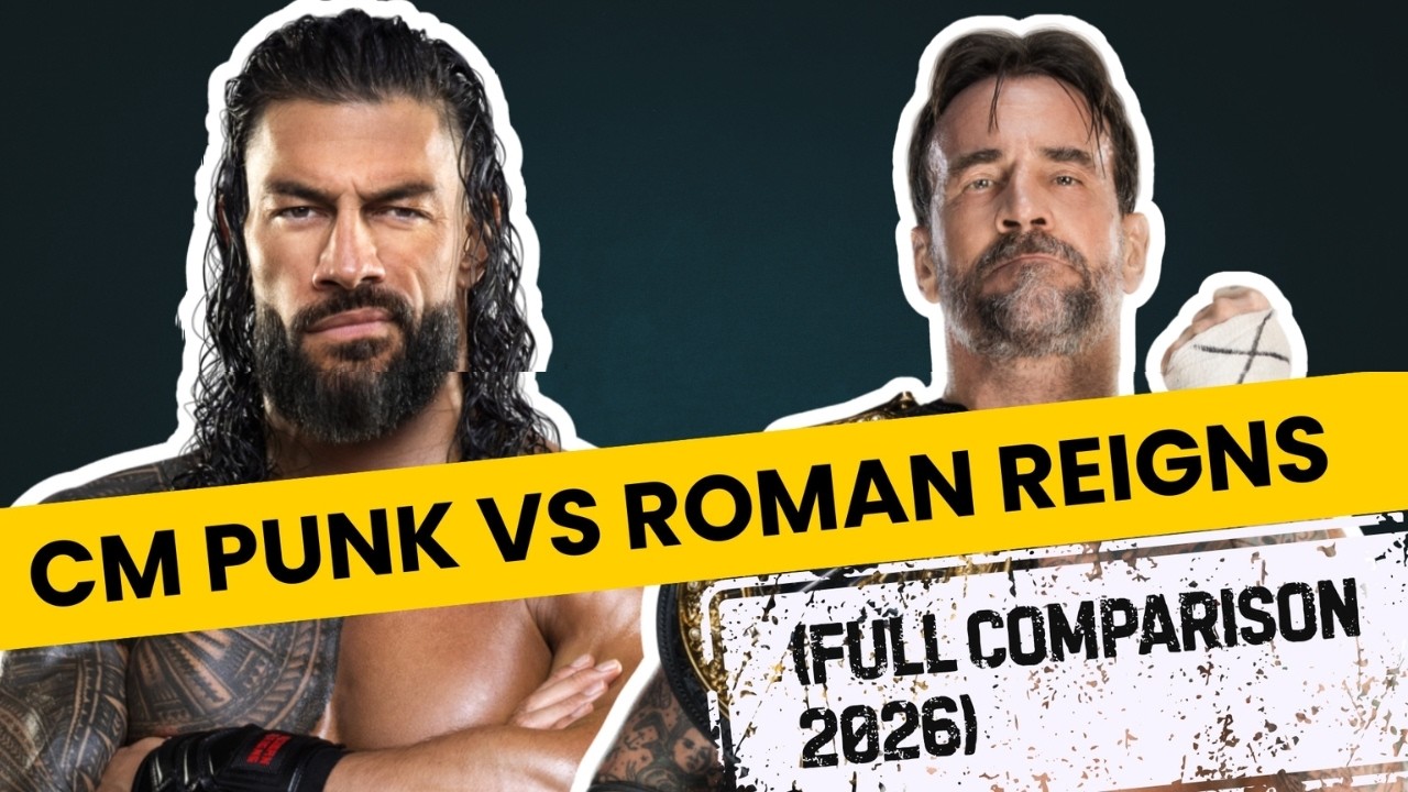 CM Punk vs Roman Reigns | Who Is the Real GOAT of WWE? (Full Comparison 2026) #wwe #wrestling