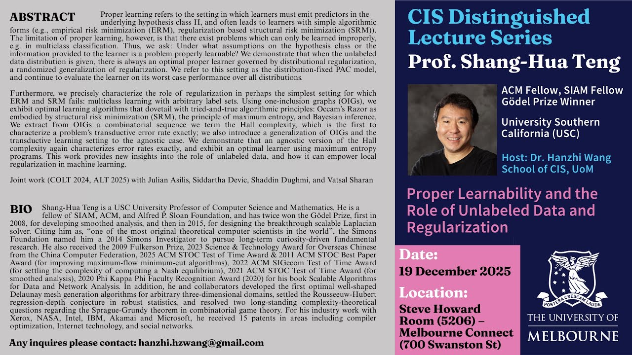 Prof. Shang-Hua Teng - 